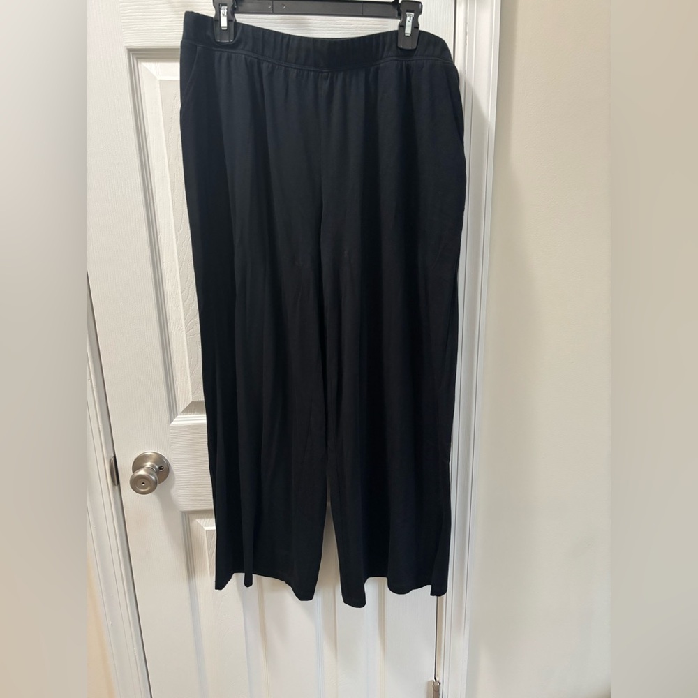 Denim & Company Beach Pant - Black Petite Large